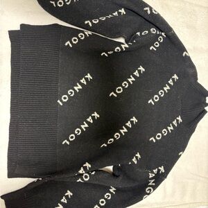 Kangol Black and White Turtleneck Sweater